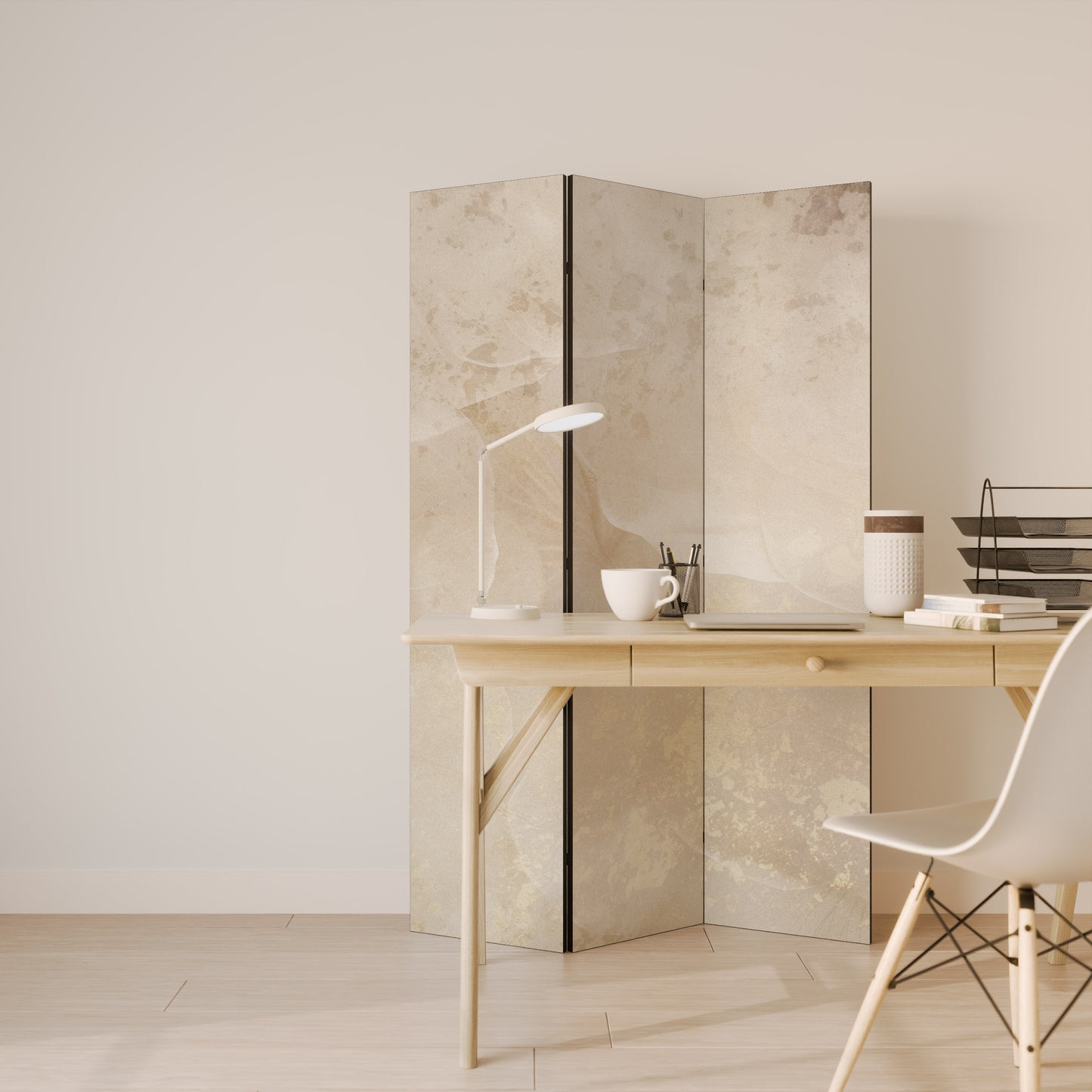 WHISPERING PETALS Decorative 3-Panel Room Divider