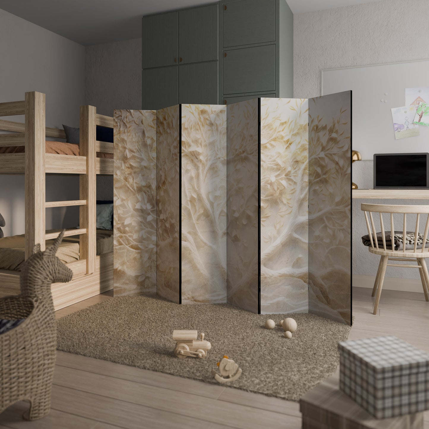 LUMINOUS GROWTH Divisorio decorativo per ambienti a 6 pannelli