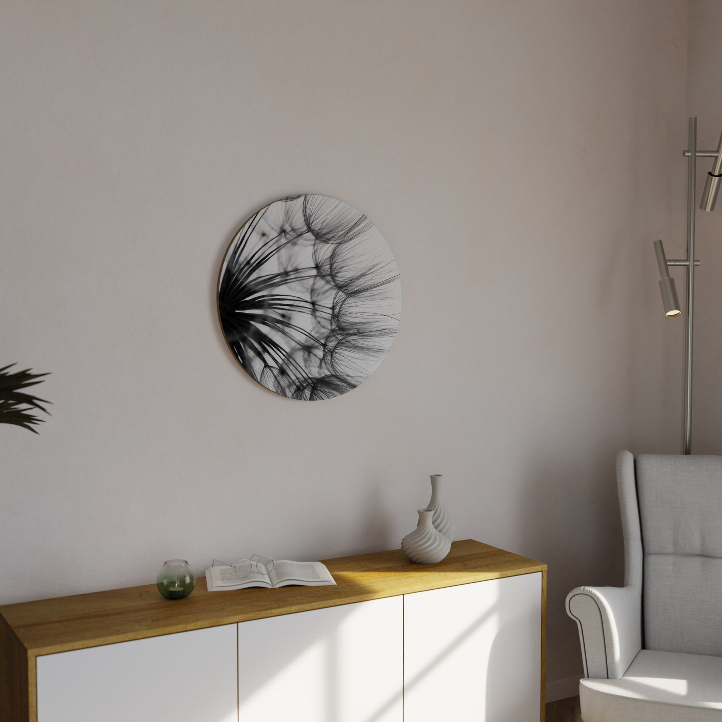WHISPERING WILDFLOWER Round Wall Art