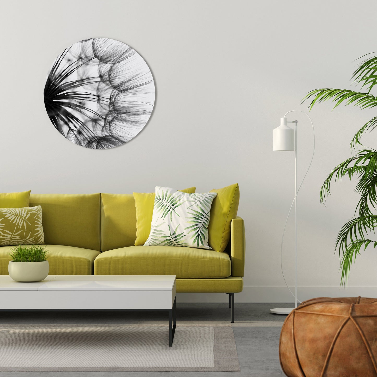 WHISPERING WILDFLOWER Round Wall Art