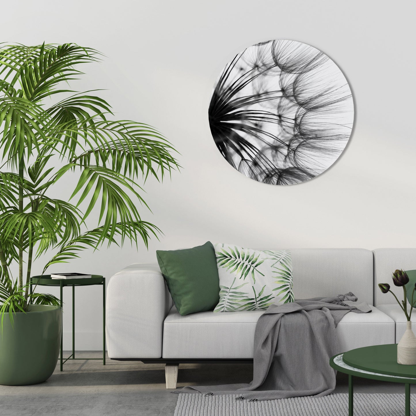 WHISPERING WILDFLOWER Round Wall Art