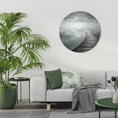 WHISPERING PATHWAYS Round Wall Art
