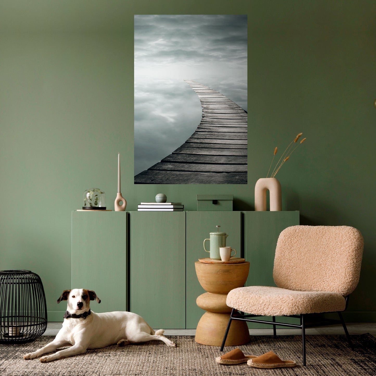 WHISPERING PATHWAYS Peel and Stick Vertical Poster