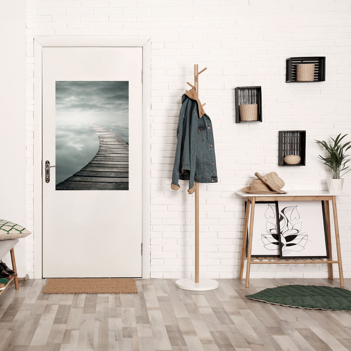 WHISPERING PATHWAYS Peel and Stick Vertical Poster