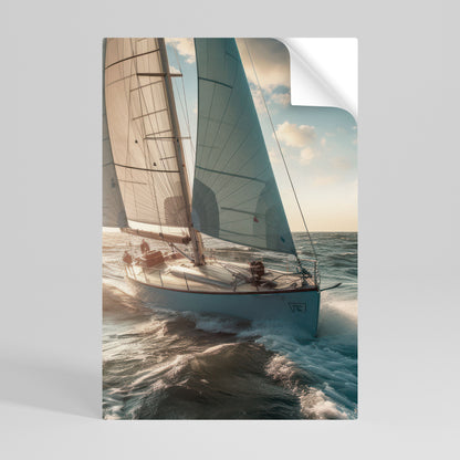 WAVES OF FREEDOM Peel and Stick Vertical Poster