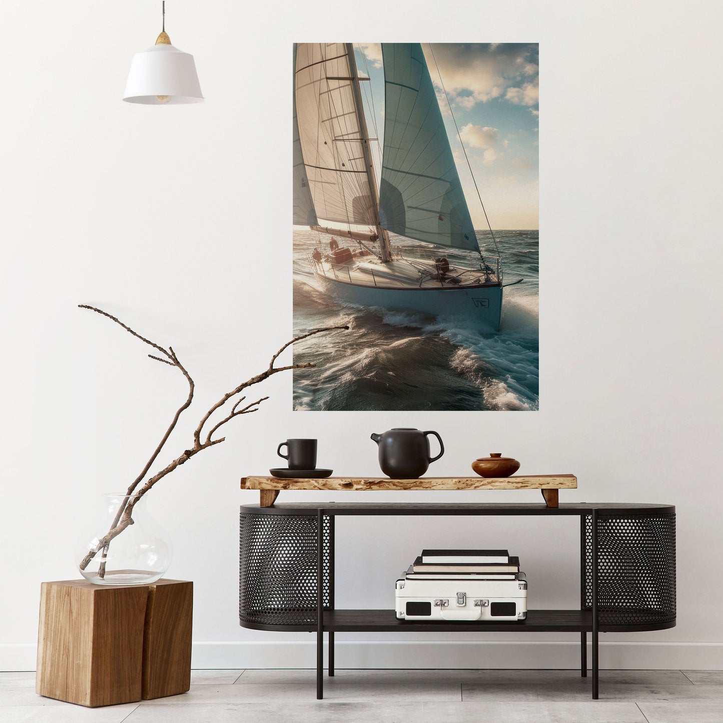 WAVES OF FREEDOM Peel and Stick Vertical Poster