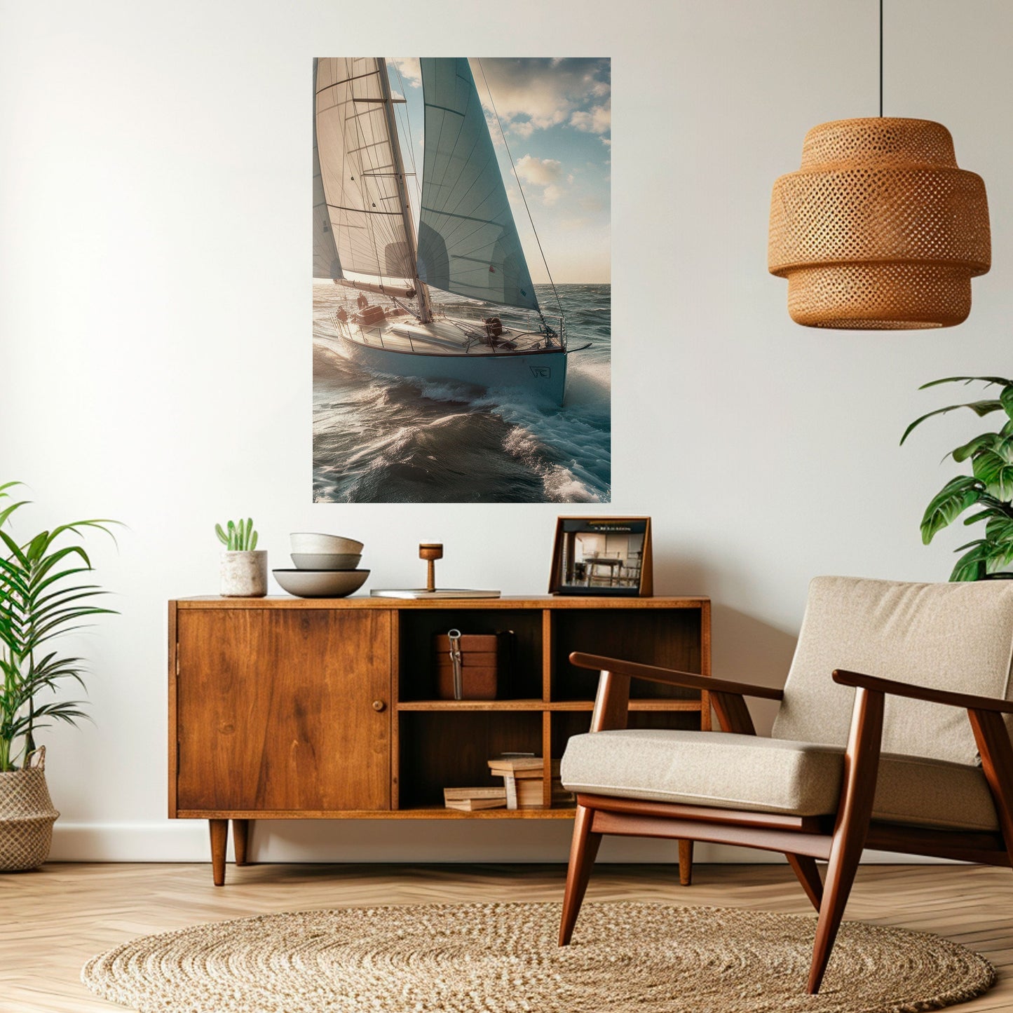 WAVES OF FREEDOM Peel and Stick Vertical Poster