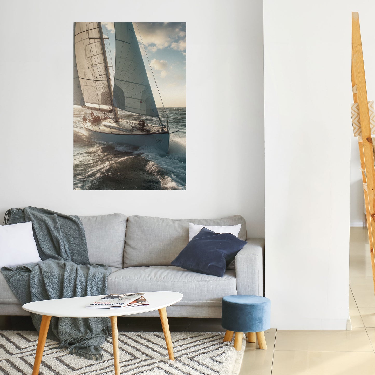 WAVES OF FREEDOM Peel and Stick Vertical Poster