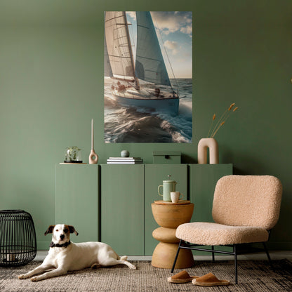 WAVES OF FREEDOM Peel and Stick Vertical Poster