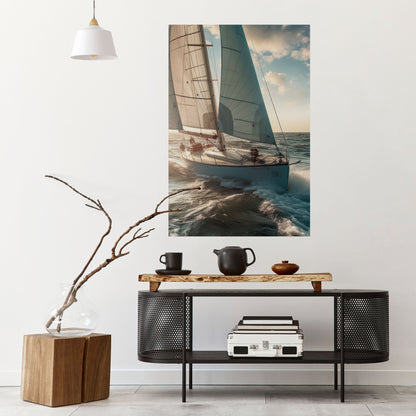 WAVES OF FREEDOM Peel and Stick Vertical Poster