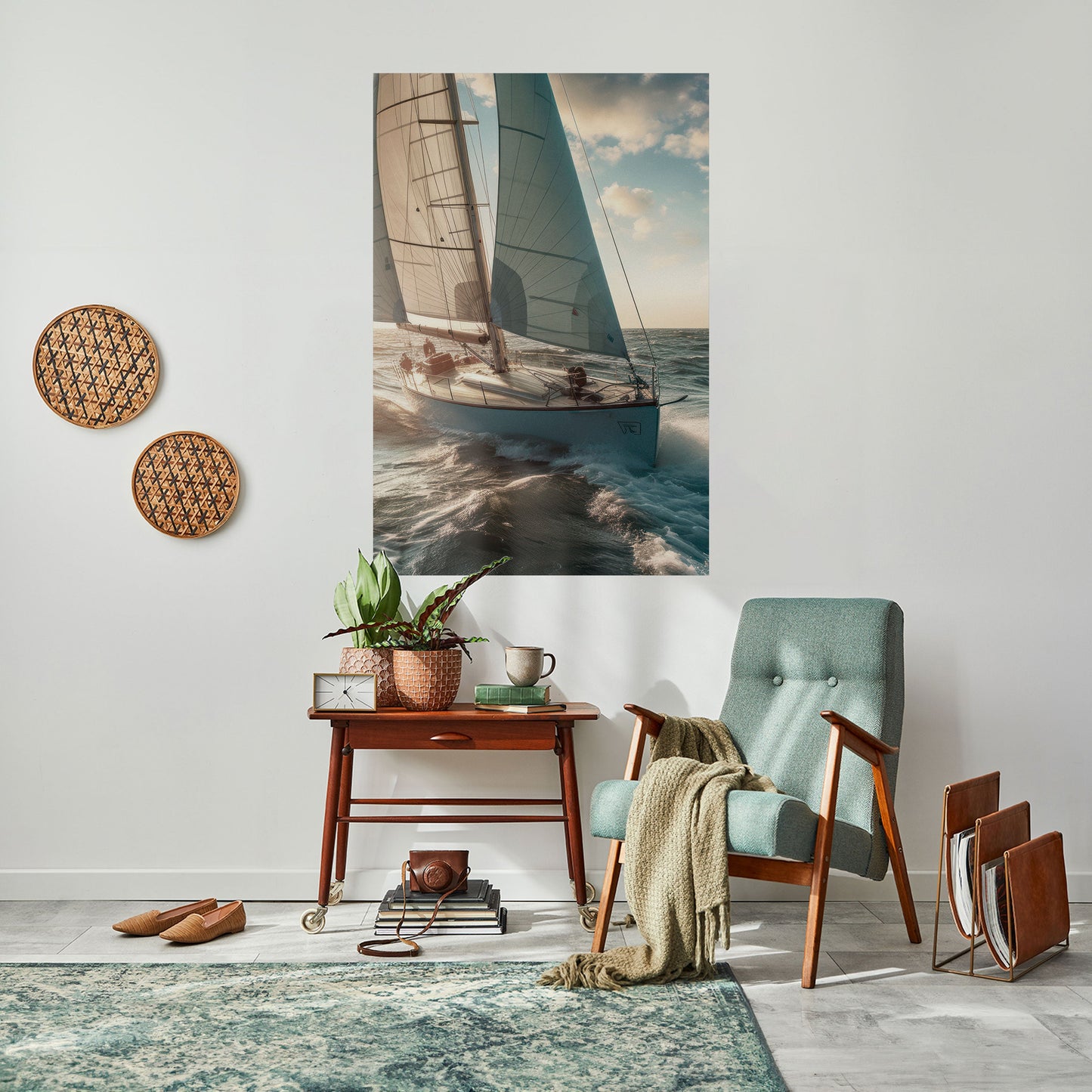 WAVES OF FREEDOM Peel and Stick Vertical Poster