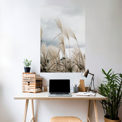 Poster verticale staccabile e attaccabile "NUVOLE SOPRA L'ERBA"