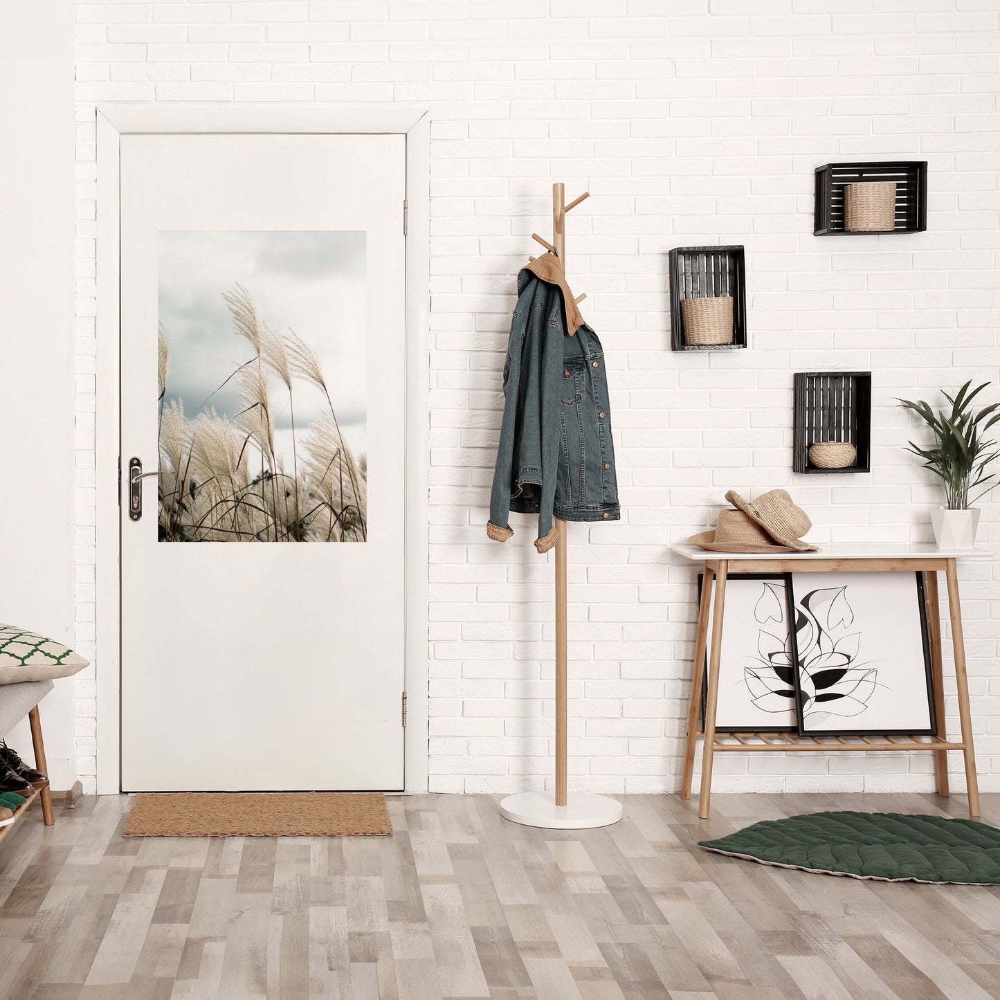 Poster verticale staccabile e attaccabile "NUVOLE SOPRA L'ERBA"