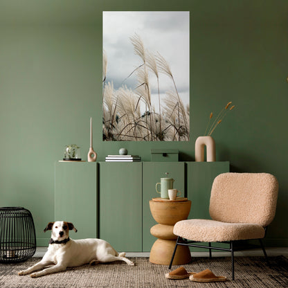 Poster verticale staccabile e attaccabile "NUVOLE SOPRA L'ERBA"