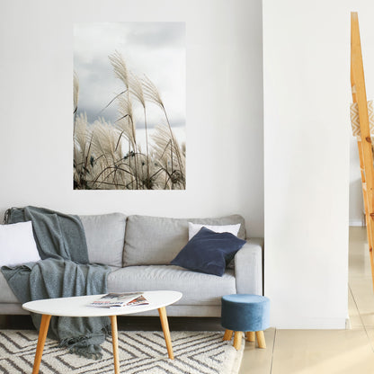 Poster verticale staccabile e attaccabile "NUVOLE SOPRA L'ERBA"