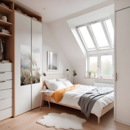 Poster verticale staccabile e attaccabile "NUVOLE SOPRA L'ERBA"