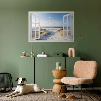 WINDOW TO WANDER Peel and Stick Horizontal Poster