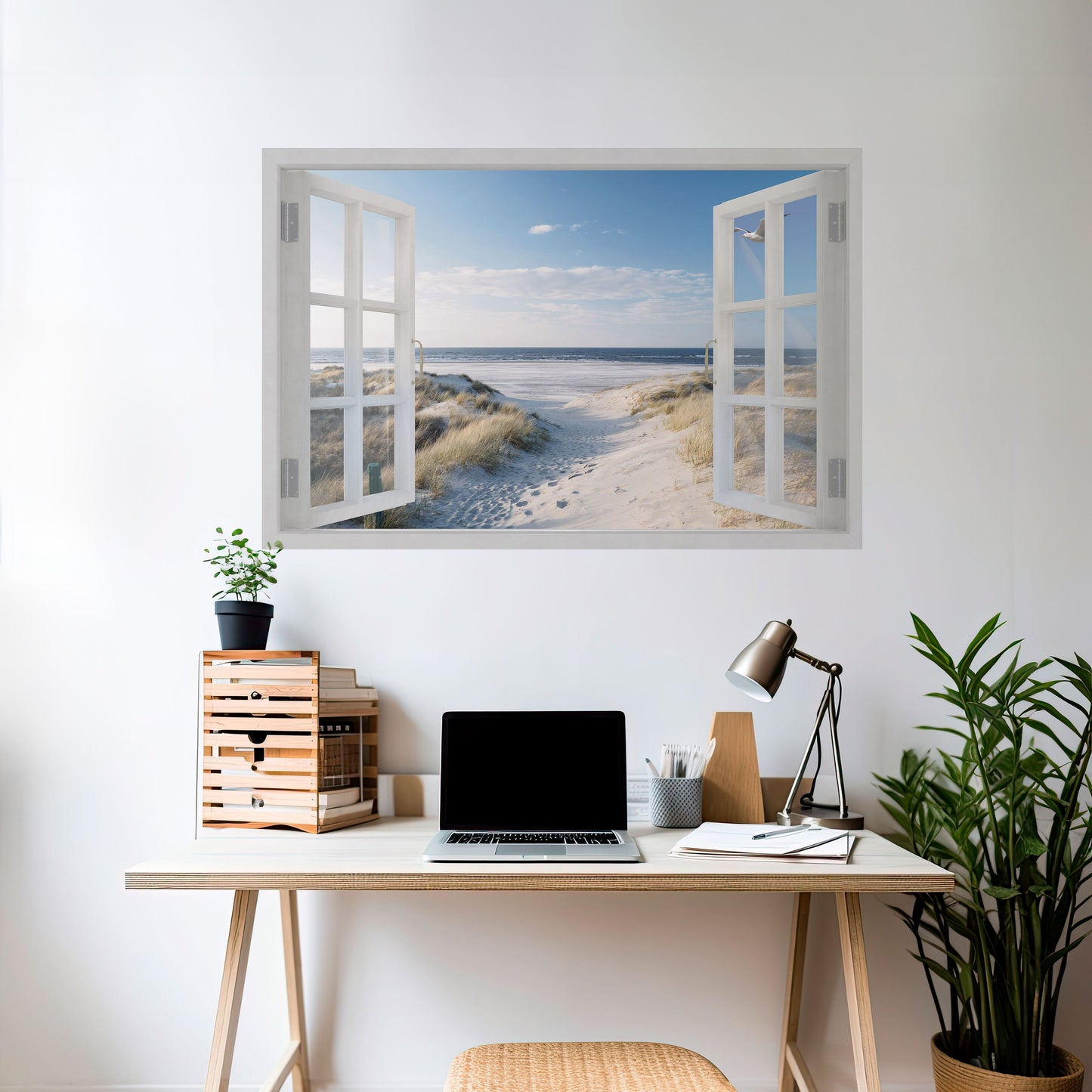 WINDOW TO WANDER Peel and Stick Horizontal Poster