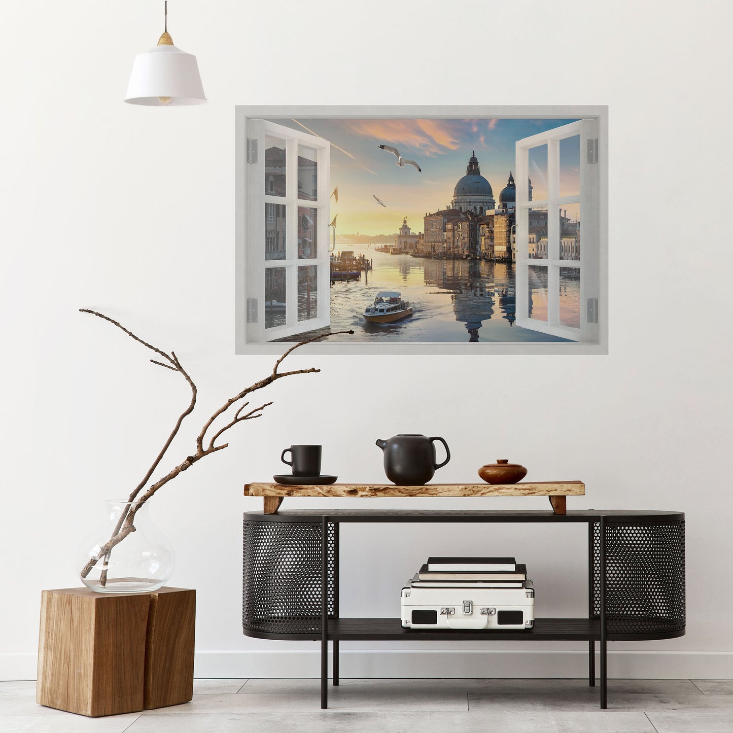 WINDOW TO VENICE Peel and Stick Horizontal Poster