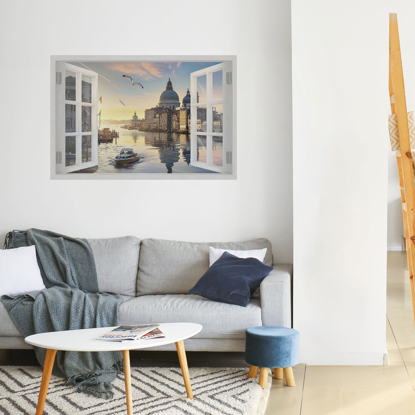 WINDOW TO VENICE Peel and Stick Horizontal Poster