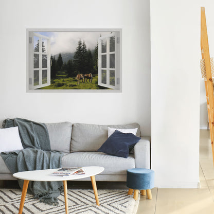 FINESTRE PER VAGARE Poster orizzontale staccabile e attaccabile