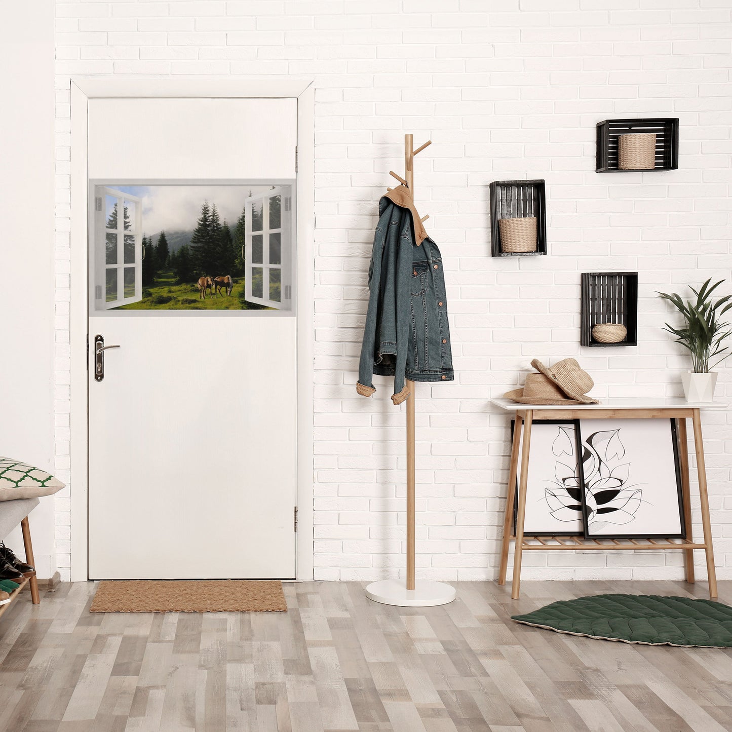 FINESTRE PER VAGARE Poster orizzontale staccabile e attaccabile