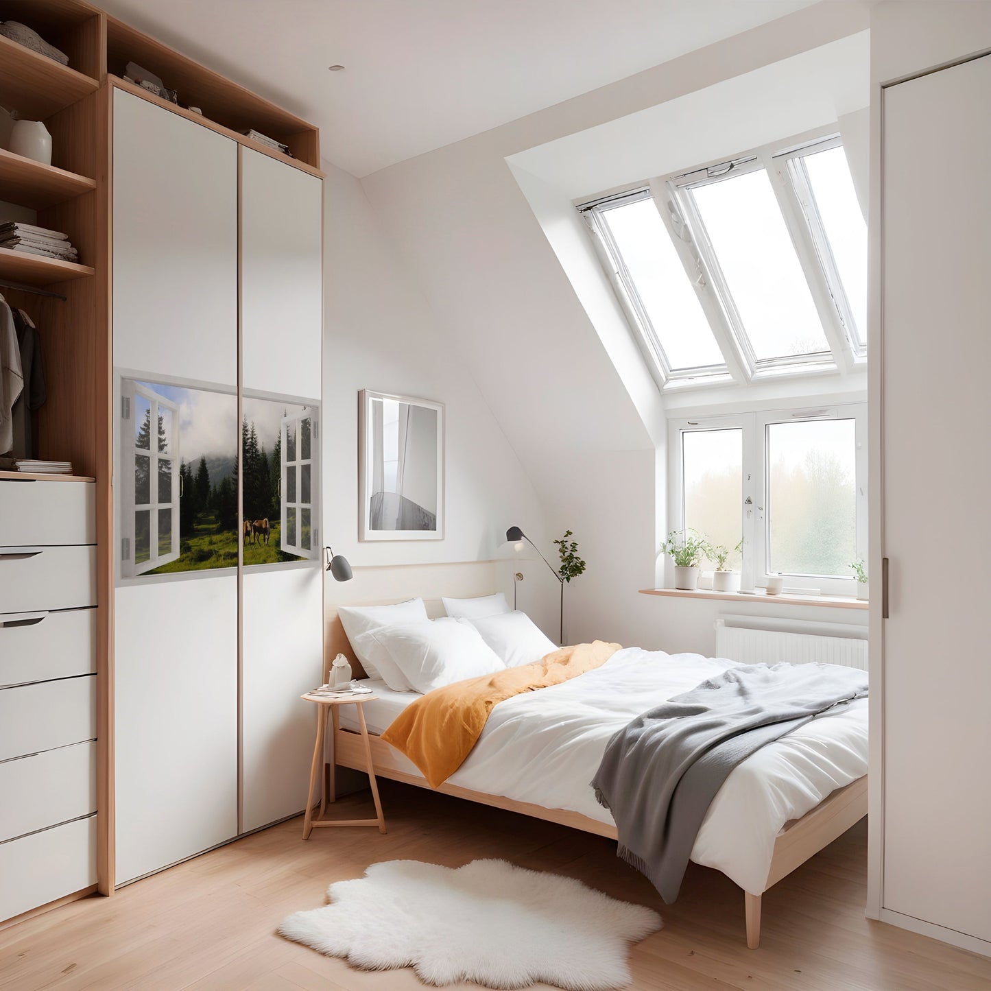 FINESTRE PER VAGARE Poster orizzontale staccabile e attaccabile