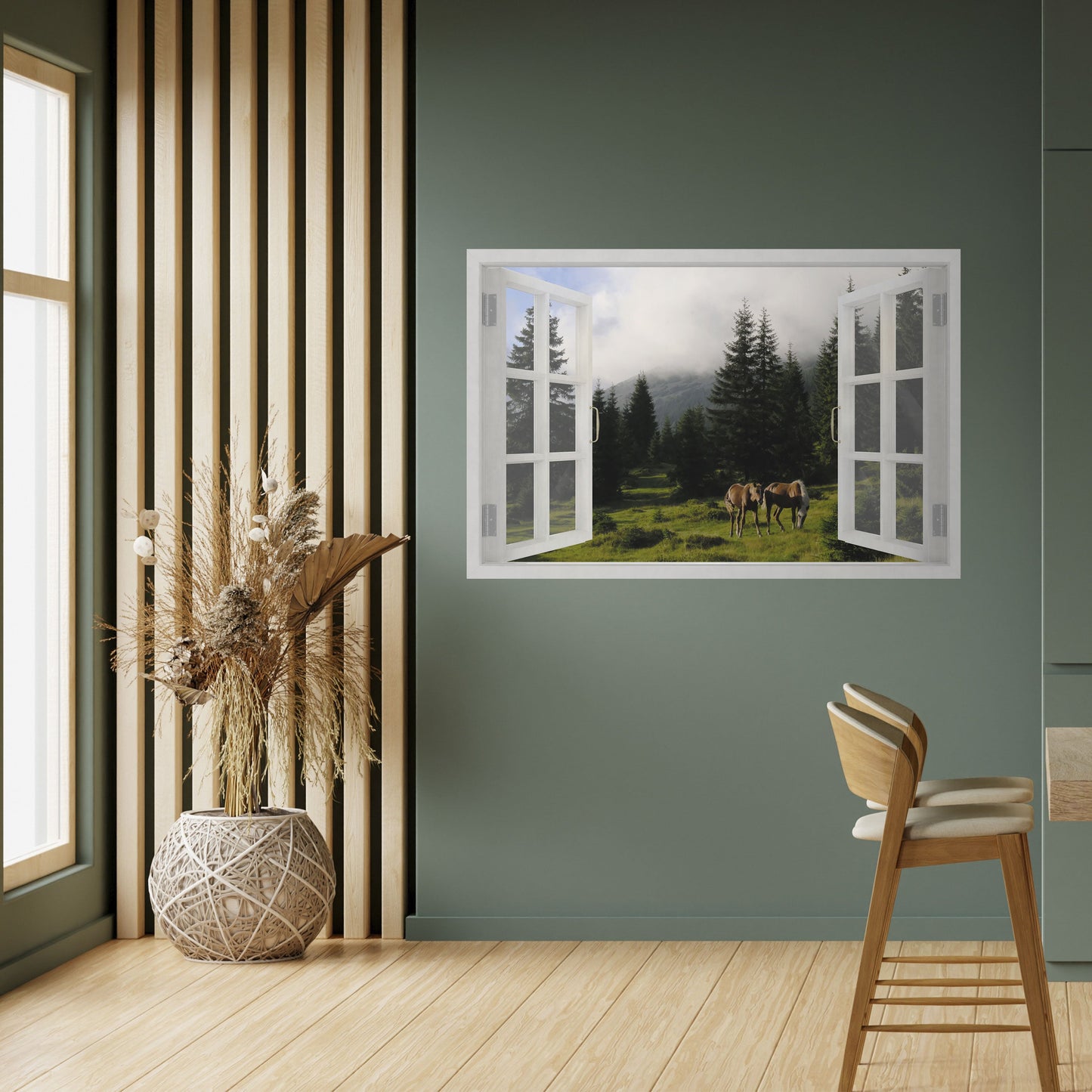 FINESTRE PER VAGARE Poster orizzontale staccabile e attaccabile