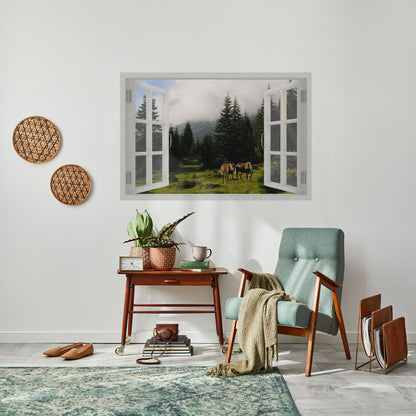 FINESTRE PER VAGARE Poster orizzontale staccabile e attaccabile