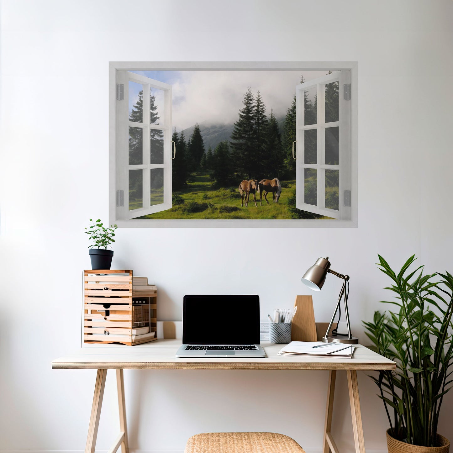 FINESTRE PER VAGARE Poster orizzontale staccabile e attaccabile