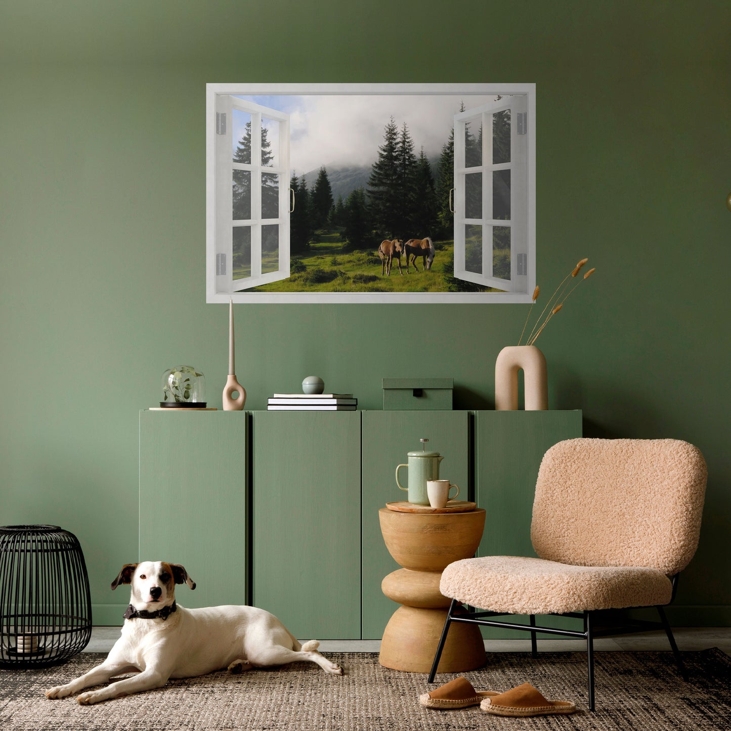 FINESTRE PER VAGARE Poster orizzontale staccabile e attaccabile