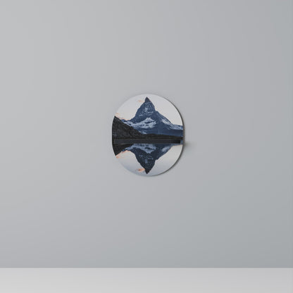 MEMORY OF MATTERHORN Oval Art Shelf In Black Finish