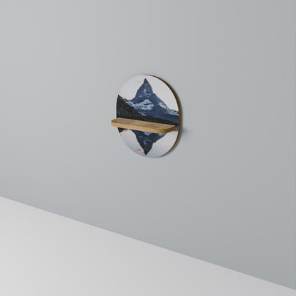 MEMORY OF MATTERHORN Mensola Ovale Decorativa in Effetto Rovere