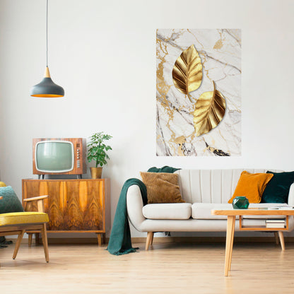 IL MARMO INCONTRA LA NATURA Poster verticale staccabile e attaccabile