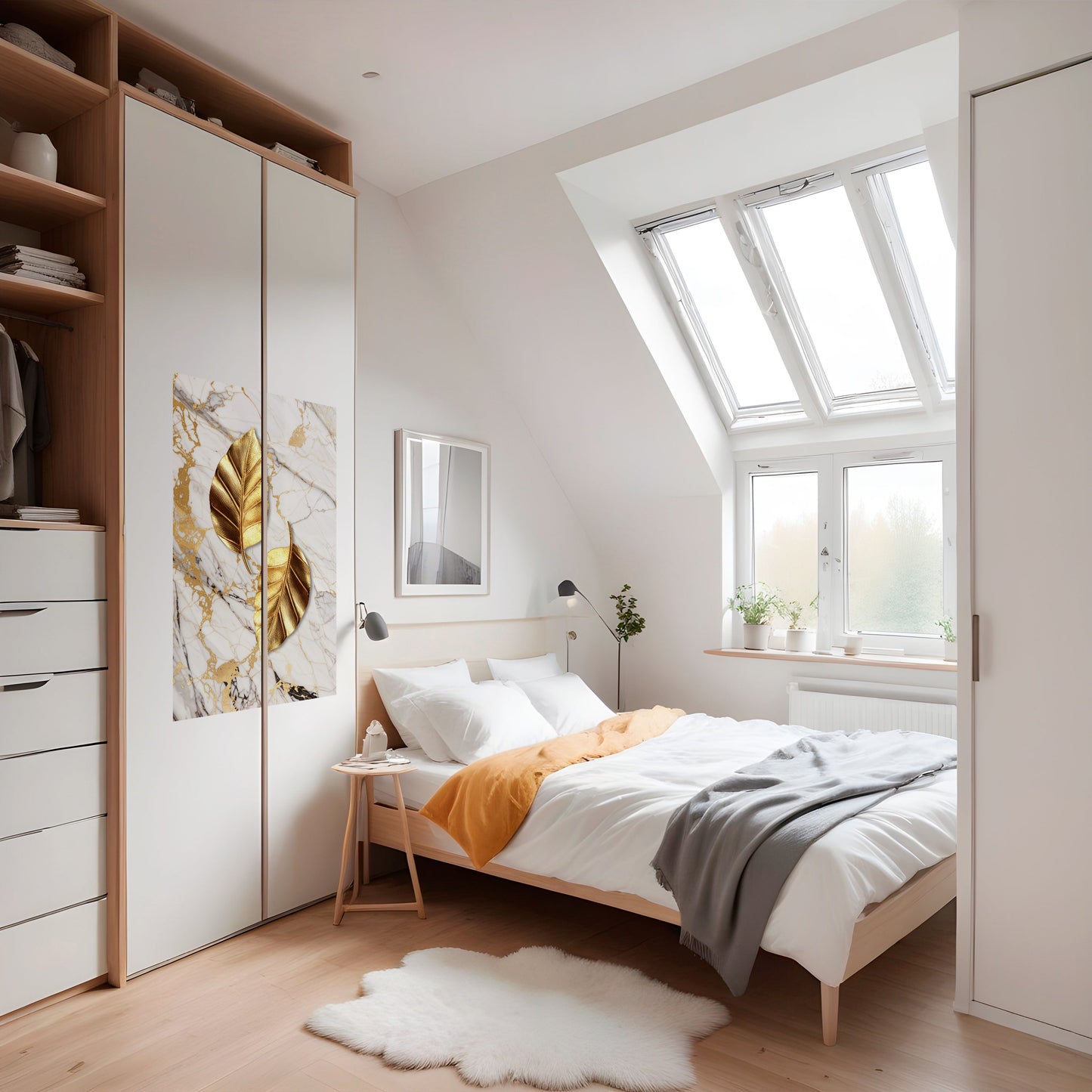 IL MARMO INCONTRA LA NATURA Poster verticale staccabile e attaccabile