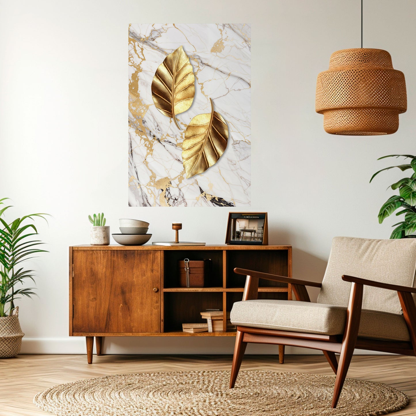 IL MARMO INCONTRA LA NATURA Poster verticale staccabile e attaccabile