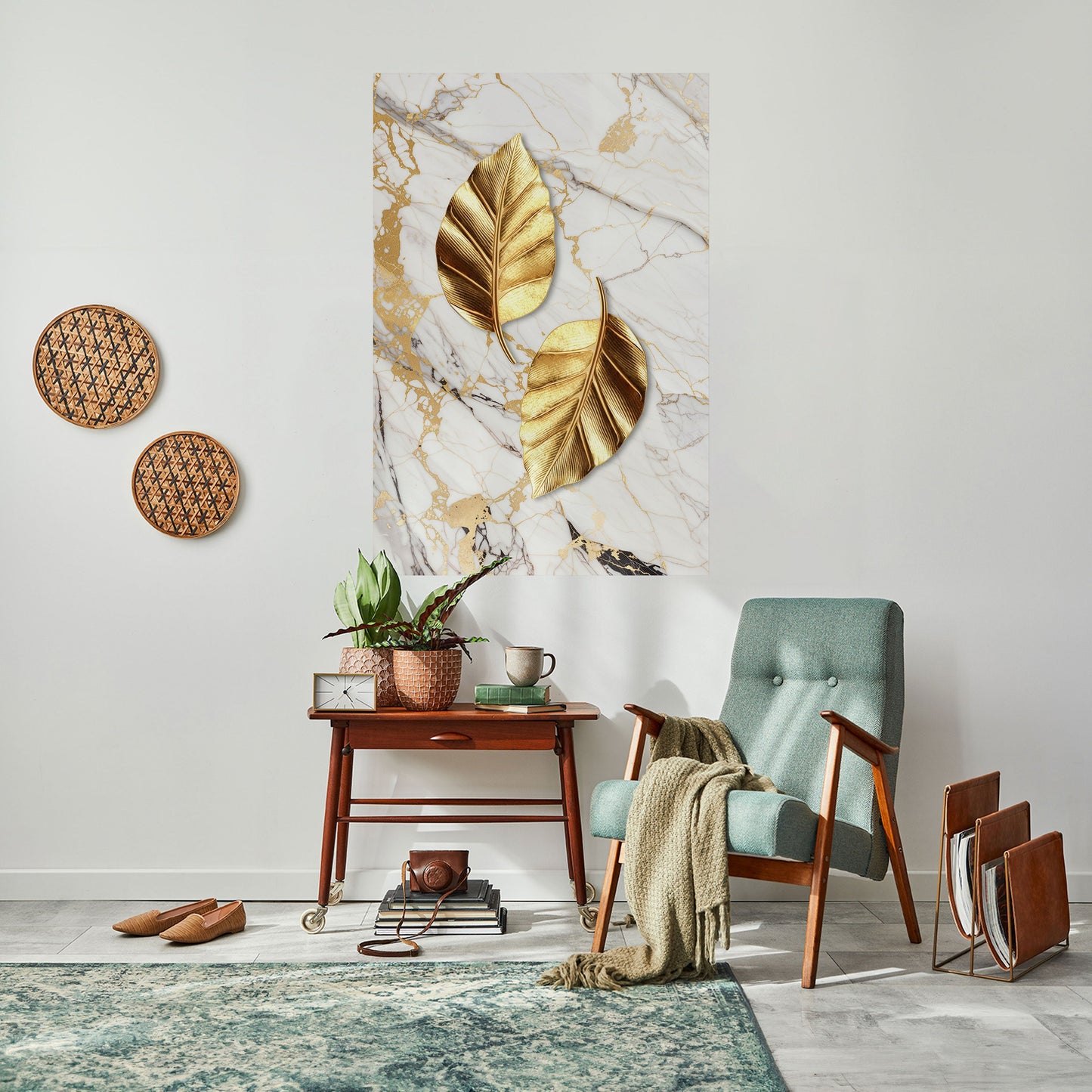 IL MARMO INCONTRA LA NATURA Poster verticale staccabile e attaccabile