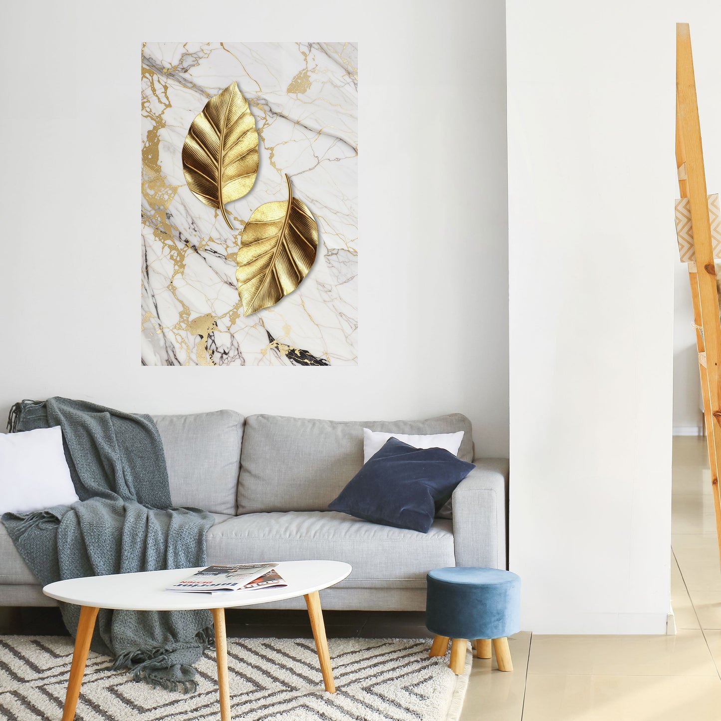 IL MARMO INCONTRA LA NATURA Poster verticale staccabile e attaccabile