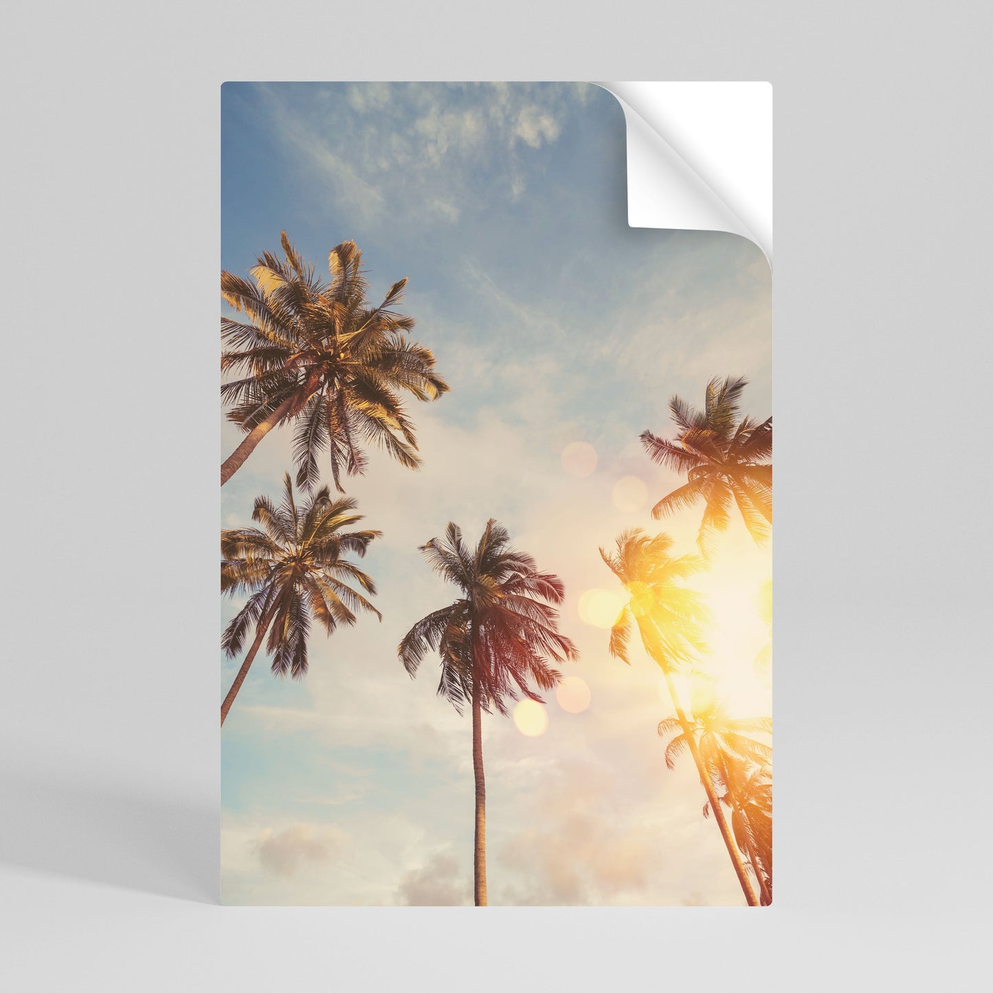 WHISPERING PALM LEAVES Peel and Stick Vertical Poster