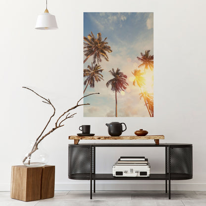 WHISPERING PALM LEAVES Peel and Stick Vertical Poster
