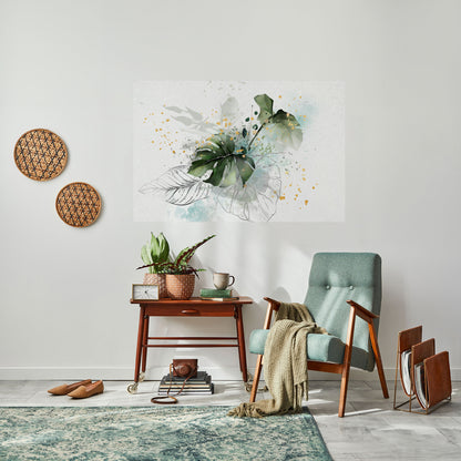 VIVID LEAF SYMPHONY Peel and Stick Horizontal Poster