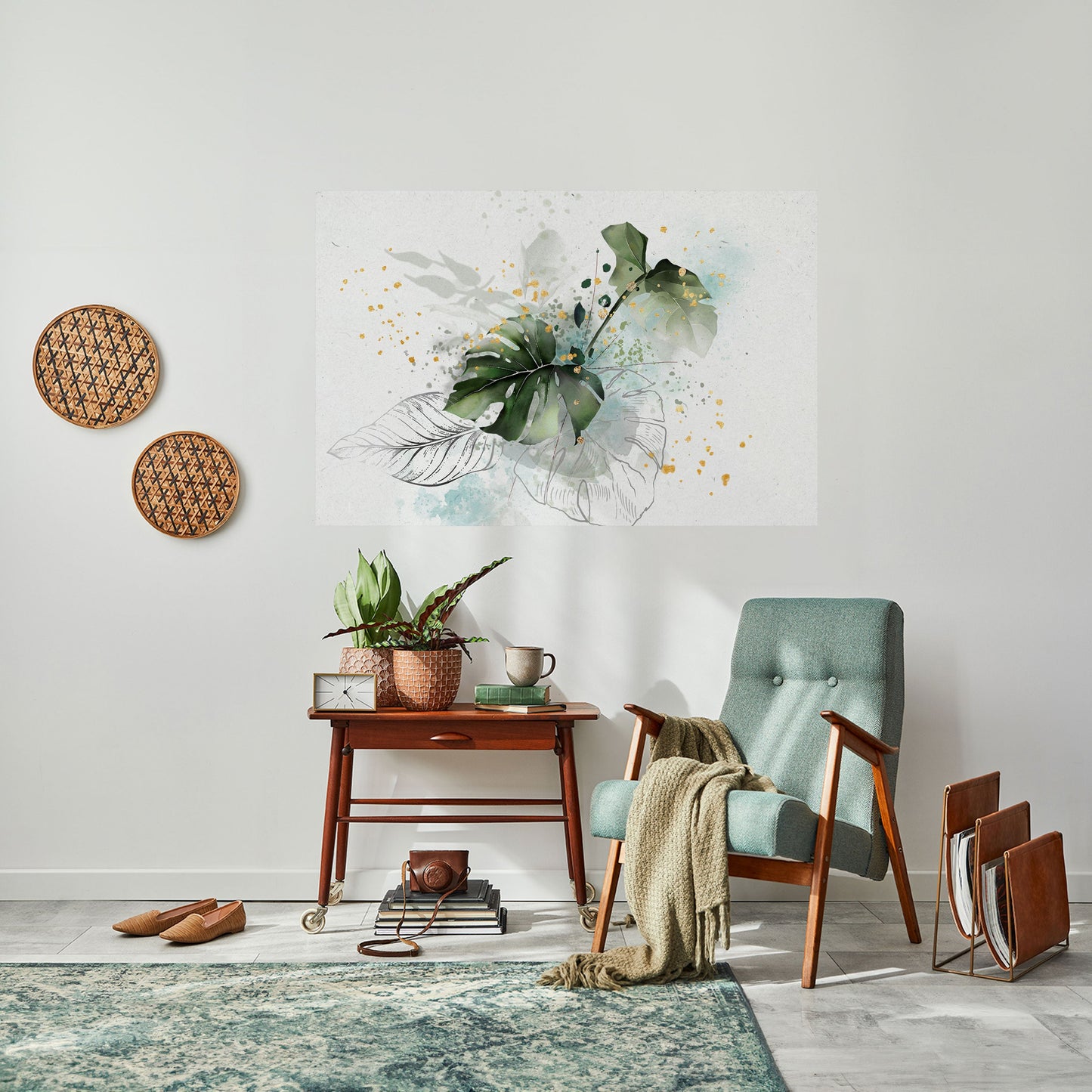 VIVID LEAF SYMPHONY Peel and Stick Horizontal Poster