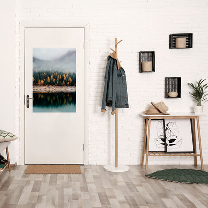 GOLDEN TREES IN FOG Peel and Stick Vertical Poster