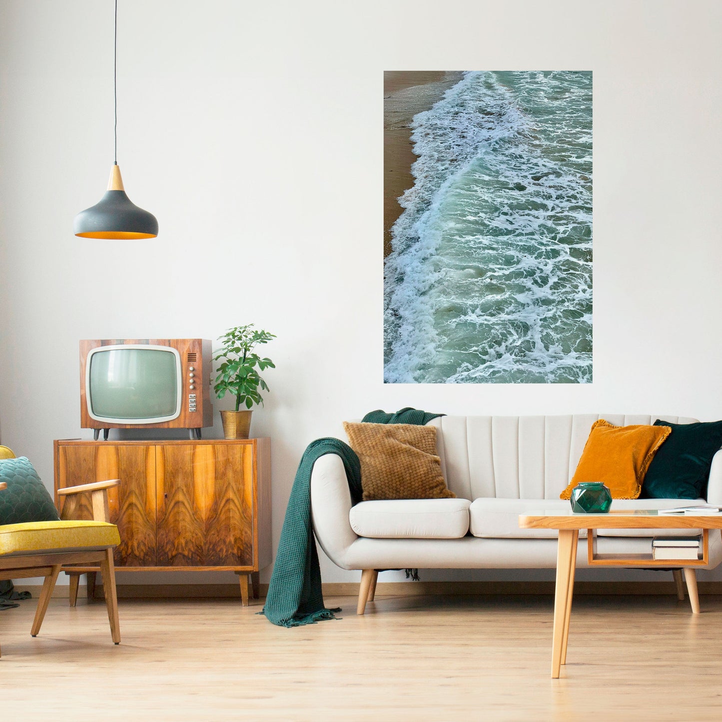 WAVES OF TIME Peel and Stick Vertical Poster