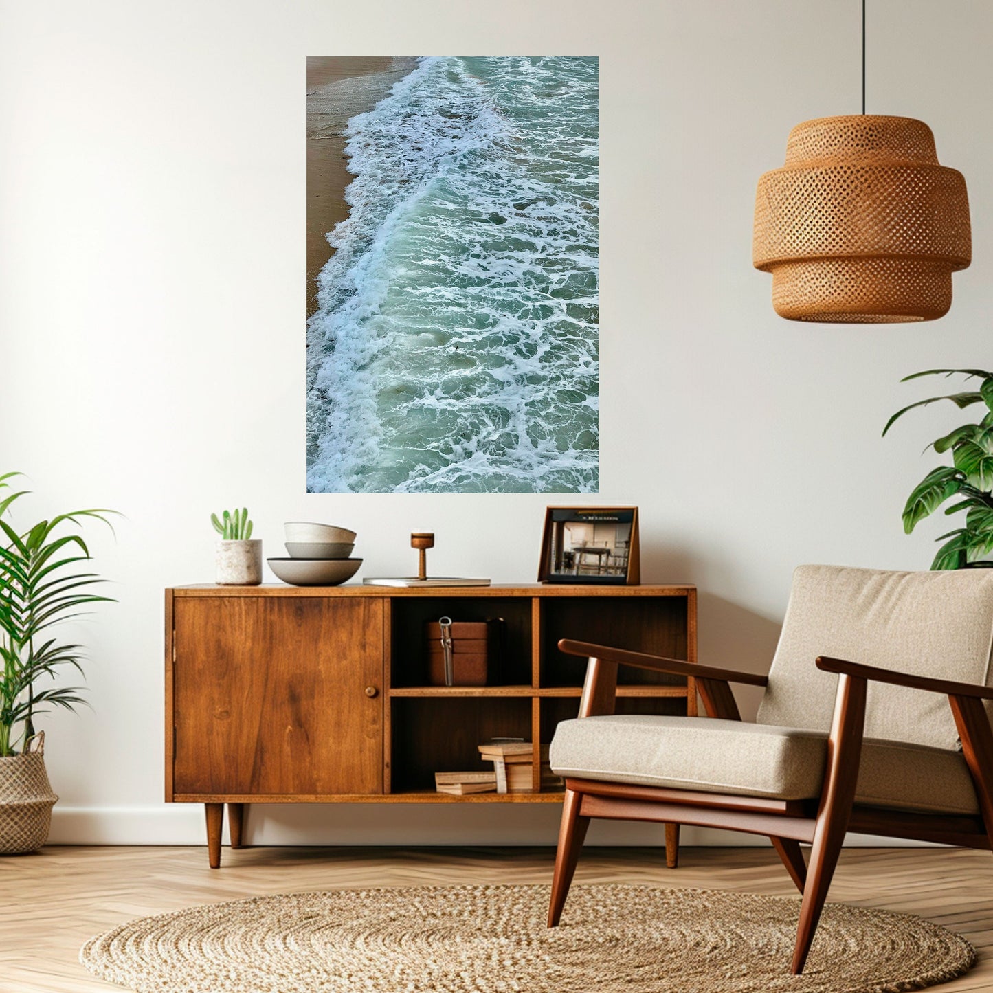 WAVES OF TIME Peel and Stick Vertical Poster