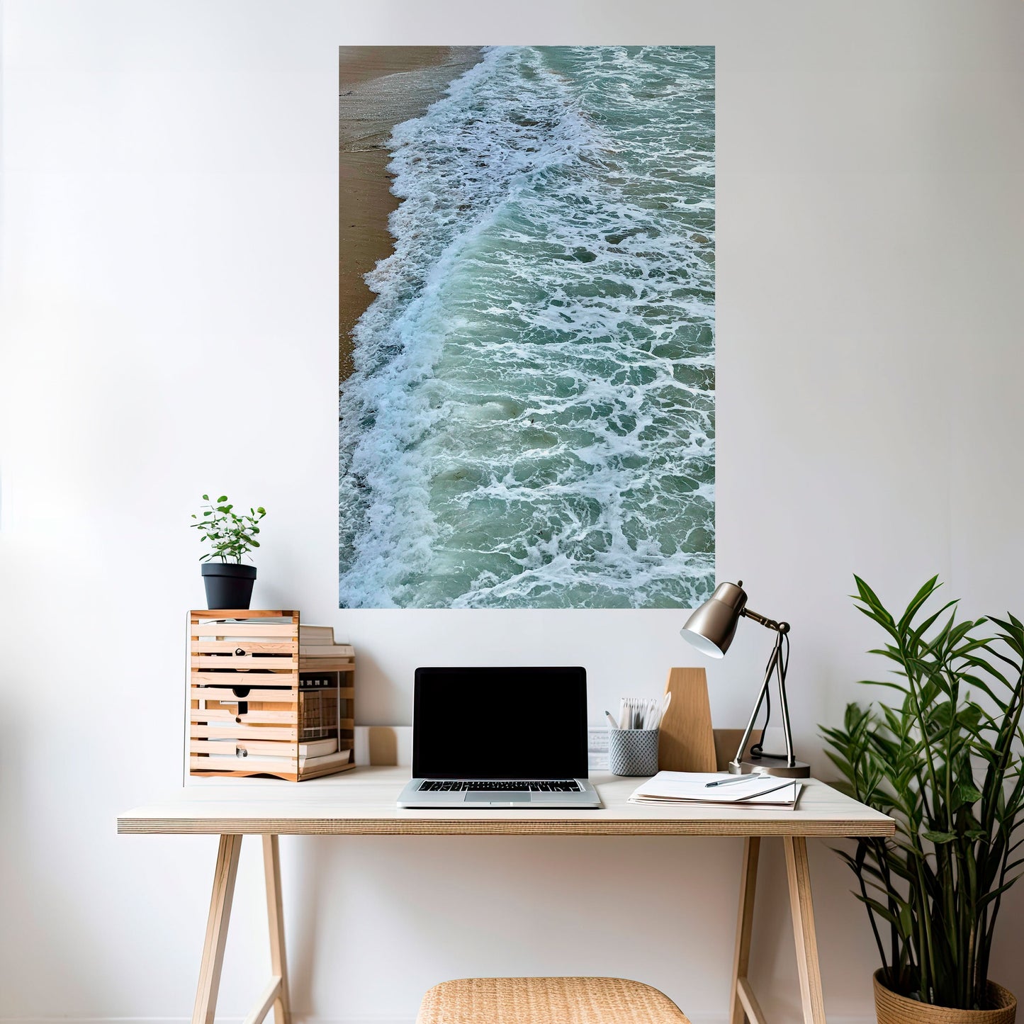 WAVES OF TIME Peel and Stick Vertical Poster