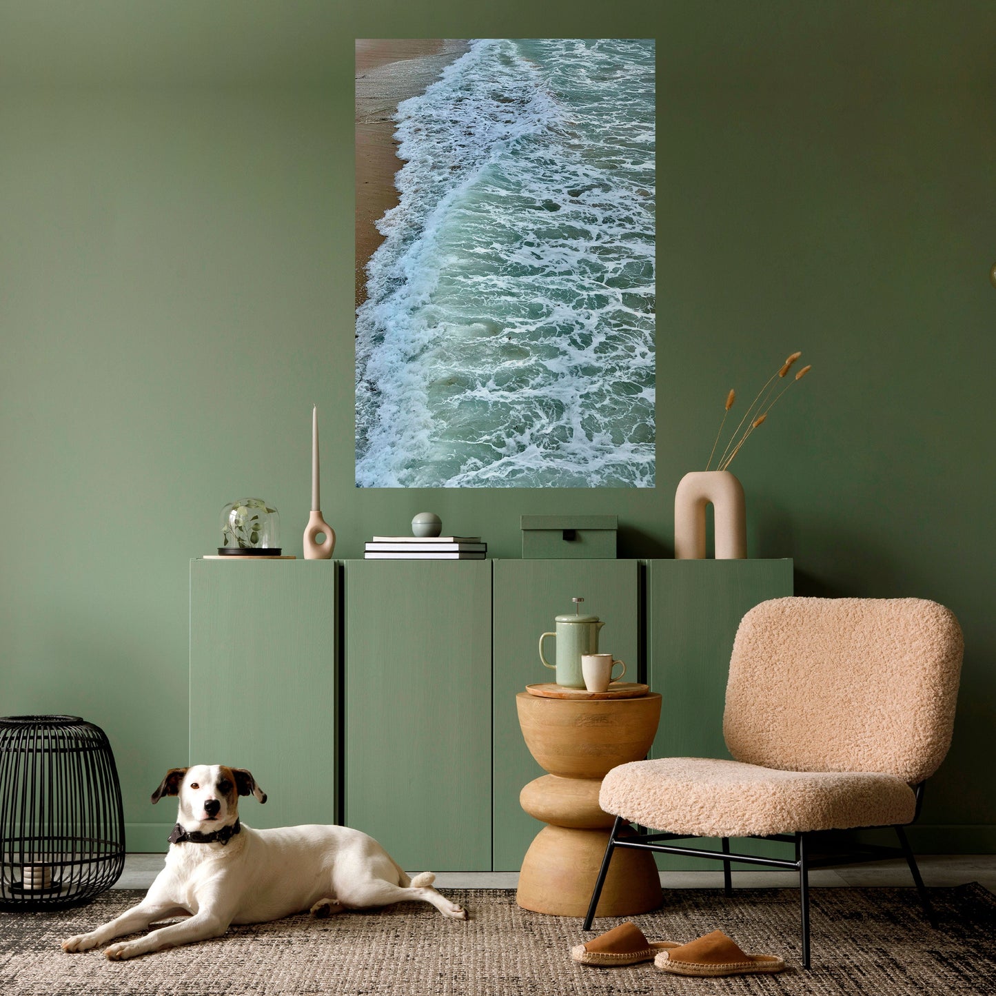 WAVES OF TIME Peel and Stick Vertical Poster