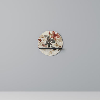 PETAL POETRY Mensola Rotonda Decorativa con Finitura Nera