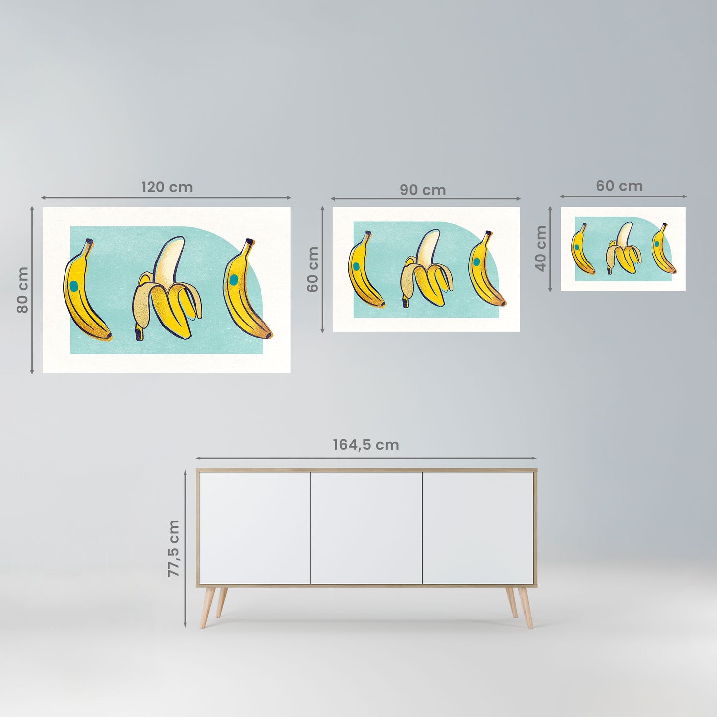 Poster orizzontale stacca e attacca BOLD BANANA BOUQUET