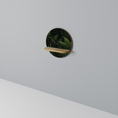 FERN SECRETS Mensola Rotonda Decorativa in Effetto Rovere